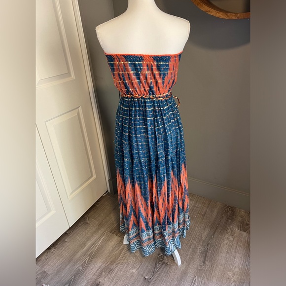 Anthropologie Nora Metallic Maxi Dress 2 - Picture 5 of 6